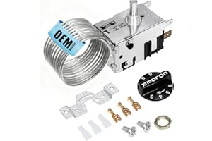 LOOPTEK 800366 Temp Control Kit Fits for True Refrigeration Replace 077B6806, 077B7172, 988282 | 76" Coil Sensing Thermostat