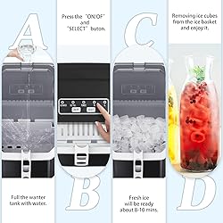 ZAFRO Countertop Ice Maker,Portable Ice Machine