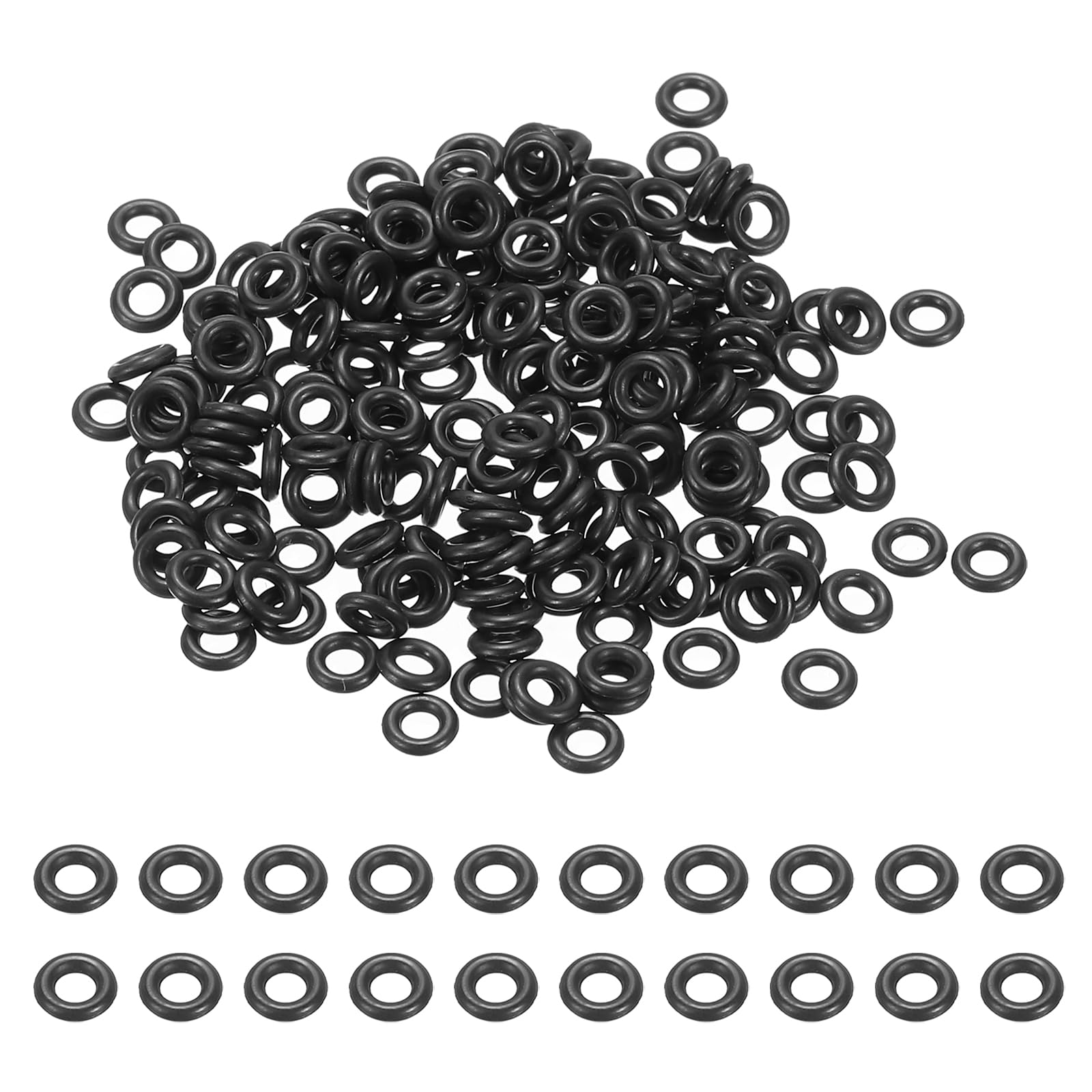 M METERXITY 200 Pack Dart Shaft Rings - Rubber Darts O Rings Washer Apply to Enhanced Grip Shaft (Black)