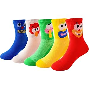 5 Pairs Kids High Cut Sports Socks, Boys Socks, Boys Ankle Socks, Gifts