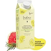 Babo Botanicals Purifying Lemon Tea Tree & Grapefruit Shampoo + Bundle with Conditioner – For Flat, Oily Prone Hair – Add body & shine - Passion Fruit Ferment for scalp