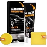 Car Scratch Removal Wax 4oz with Towel & Sponge – Automotive Paint Scratch Remover & Swirl Repair Kit – Polishing Cream Restores Shine, Removes Marks, Protects Paint – Safe for All Car Color