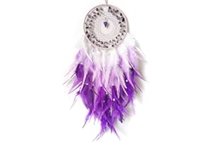 SOYUZU Purple Dream Catchers Dream Catchers for Woman Crystal Stone Dream Catcher for Adult Bedroom Wall Decor Hanging Ornaments Crafts