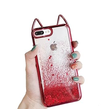 Amazon Spinas スピナス ハートラメグリッターが動くiphoneケース