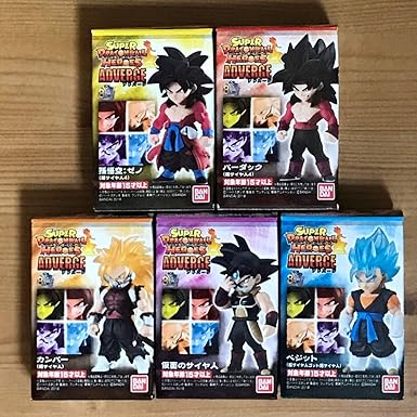 Amazon 新品未開封 スーパードラゴンボールヒーローズ アドバージ 全5種 孫悟空 バーダック カンバー 仮面のサイヤ人 ベジット フィギュア ドール 通販