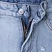 Womens Skinny Faded Ripped Casual Slim Denim Cotton Jeans (Blue, S)