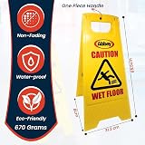 Abbey Wet Floor Sign Pack of 2 Yellow 640mm Height Caution Cleaning in Progress view 2