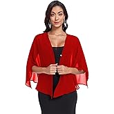 Zudanal Shawls and Wraps for Evening Dresses Chiffon Soft Shawl for Wedding Guest Party Cover Up