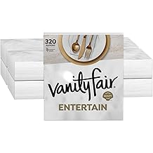 Vanity Fair Entertain Paper Napkins, 40 Count (Pack of 8), Disposable Napkins Made For Entertaining And Events
