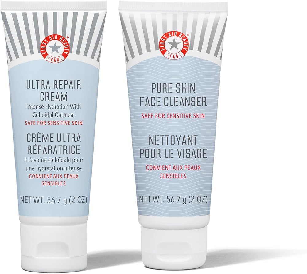 First Aid Beauty Ultra Repair Cream + Pure Skin Cleanser 56.7 g Each
