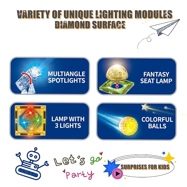 BINZKBB MAGNETIC TILES BUILDING BLOCKS,LIGHTED 3D CLEAR EDUCATIONAL STEM CONSTRUCTION SET,PRESCHOOL SENSORY MAGNET DINOSAUR CREATIVITY TOYS FOR KIDS AGE 3 4 5 6 8+ YEARS OLD GIRLS BOYS TODDLERS