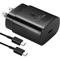 Super Fast Type C Charger,25W USB C Fast Charger and USB C to USB C Fast Charging Cable for Samsung Galaxy S21/S21+/S21…