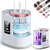 Electric Makeup Brush Cleaner 3-in-1, Automatic Brush Cleaning & Drying Machine with Dual-Direction Cleaning, Adjustable Dryer, Fits All Brush Sizes, for Makeup Brush Set, Blush Brush, Sponges