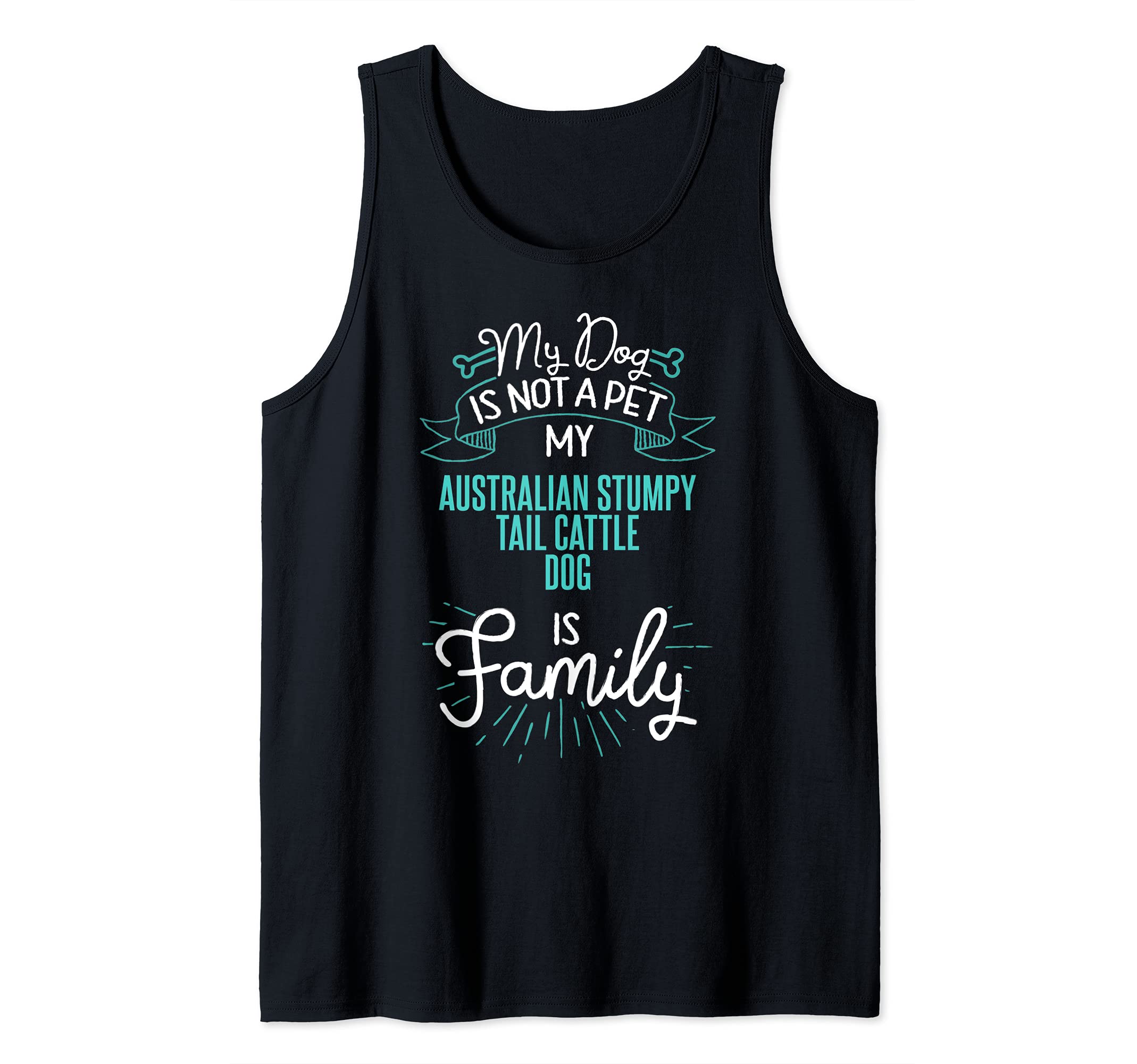 Cute Australian Stumpy Tail Cattle Dog Design Family Dog Tank Top