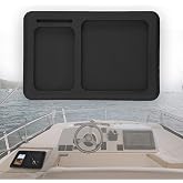 HWIMARINE Boat Dash Pad with 2 Compartments, Cell Phone Dashboard Organizer for Fishing, Boating, Sea Deck Tools with Adhesive Back, 1 Pc