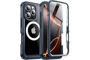 Red2Fire Designed for iPhone 16 Pro Max Case,[Built-in 9H Tempered Glass Screen Protector][Compatible with Magsafe][Full Body Shockproof][Heavy Duty Protection] Phone Case for iPhone 16 Pro Max 6.9"