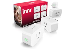 Innr Zigbee Smart Plug, Works with Philips Hue*, Alexa and SmartThings, Zigbee Repeater, Energy Monitoring, 4-Pack