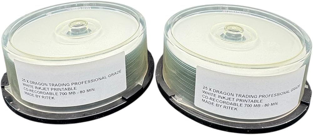 Prodisc White Inkjet Printable CD-R 80min 700MB 52x Full Surface 100 Discs