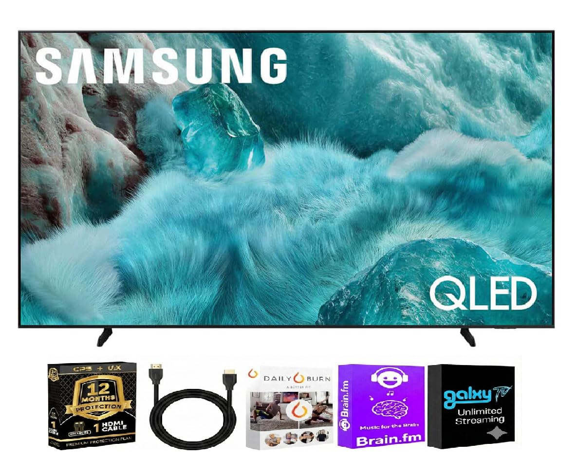 Samsung 98 Inch Class QN7F Series QLED 4K UHD Vision AI Smart TV with HDR, Motion Xcelerator + HDMI Cable + Streaming Bundle + 12-Month CPS Protection