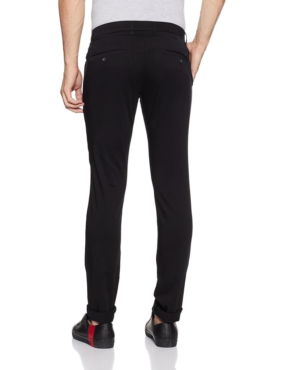 parx men's slim fit casual trousers