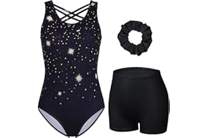 beautyin Gymnastics Leotards for Girls Dance Unitards Shorts Outfits Activewear