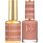 DND Gel Nail Polish Duo, Brown | Matching UV/LED Gel Polish &amp; Air Dry Lacquer Set, Chip-Free Long Lasting Brown Nail Color, Easy Soak Off Removal