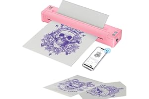 TATOPRT Wireless Tattoo Stencil Printer Machine Bluetooth Thermal Portable Temporary Tattoo Transfer Printer Kit for Tattoo Artists & Beginners