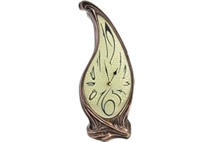 Veronese Design Trippy Bronze Finish Melting Mantel Clock Dali-esque One Size