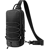 TiMOVO Sling Crossbody Bag for Nintendo Switch 2/Steam Deck/ROG Xbox Ally X/Legion Go, Travel Chest Carrying Case Backpack with 8 Game Card Slots for Switch 2 Console & Accessories, Black