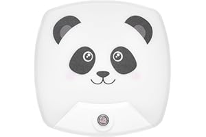 OMEET 2 Pack - Cartoon Panda LED Plug-in Night Light for Kids - Wall Lamp Take Good Care Children Sleep Light Sensor Auto Controlled Nightlights for Baby Nursing