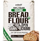 Polselli Organic Bread Flour, Italian Type 1 Wheat Flour, 11 lb (5 kg) | High-Protein for Sourdough, Artisan Bread and Open C