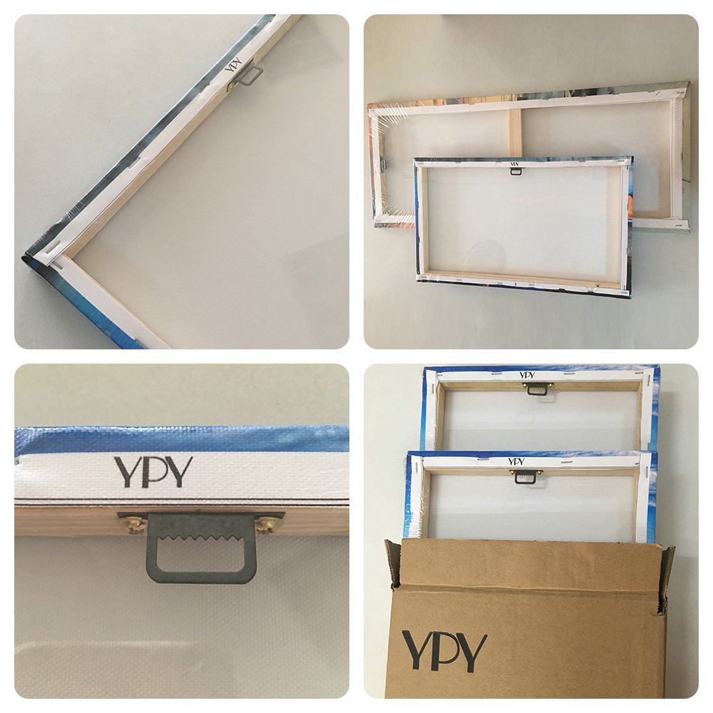 YPY Eiffel Tower Wall Art Red Car Motorcycle Picture Prints On Canvas for Home Bedroom Decoration 3 Panels