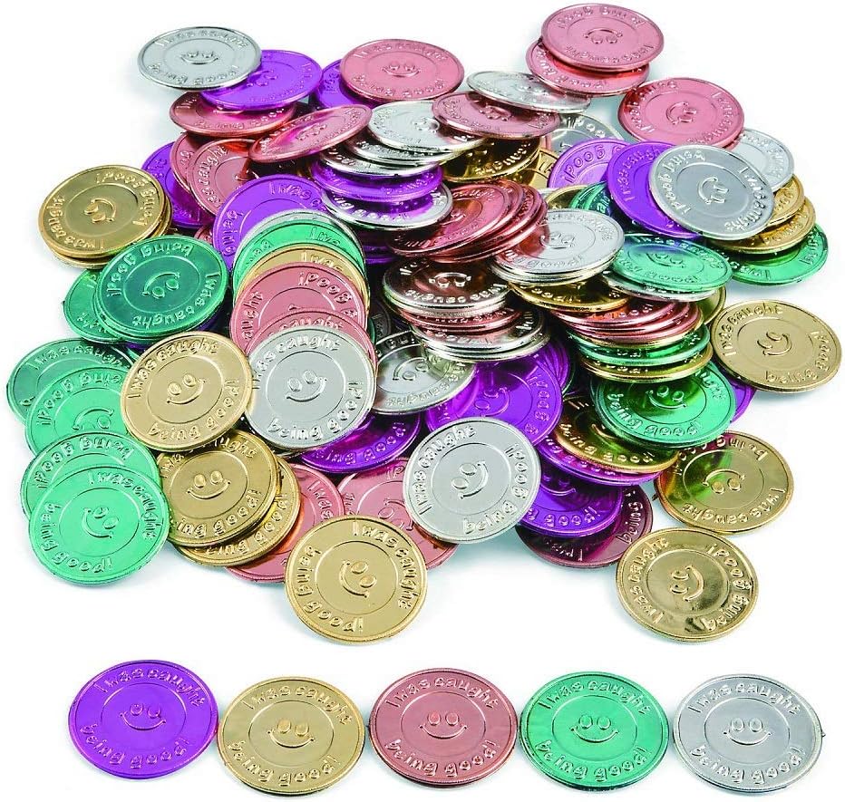 Oriental Trading Company "I Was Caught Being Good! Plastic Coins Bulk (144 Piece) Amazon.co.uk