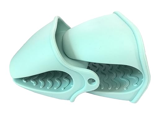 2 THICK Silicone Pot Grip Holder Oven Mitt Cooking Pinch Grips