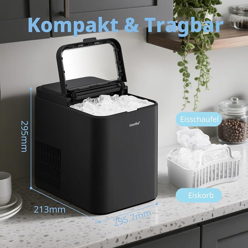 Eiswürfelmaschine, Ice maker, 12 kg/24 Std.,Selbstreinigungsfunktion