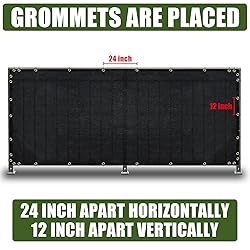 Black 4FT X 50FT Outdoor Privacy Screen Fence