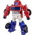 Transformers CYBERWORLD Optimus Prime Cyber Changers 4-Inch Action Figure, Quick Change to Truck Mode, Robot Toys for Boys an