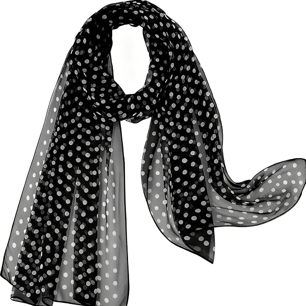 Lina & Lily Polka Dot Print Women's Scarf Shawl Wrap Lightweight
