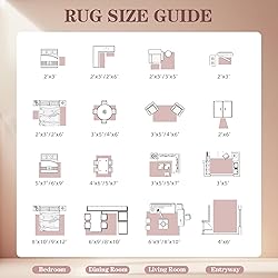Area Rug 8x10 Vintage Rug: Large Washable Indoor