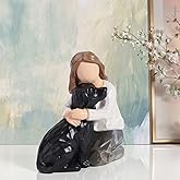 KrcaJeo Love My Black Dog Figurines, Sympathy Friendship Remembrance Gift for Pet Loss, Resin Hand-Painted Home Decor Collectible for Dog Lovers