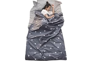 Azarxis Sleeping Bag Liner, Travel Sheet Lightweight Compact Cotton Sleep Bag Sack for Camping, Traveling, Hotels, Hostels & 