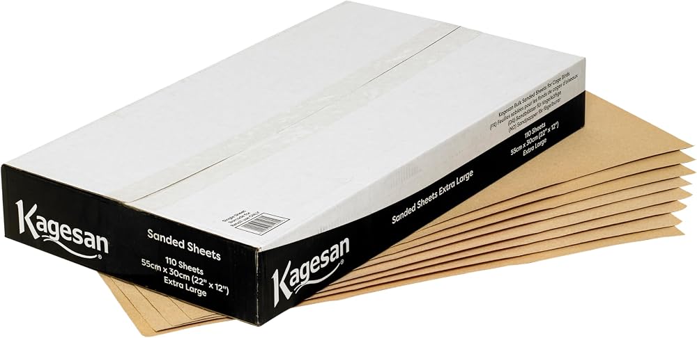 Kagesan Extra Large Sand Sheets for Bird Cages 55x30cm Case of 110