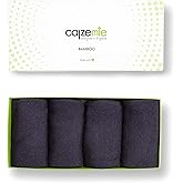 calzemie Bamboo Dress Socks for Men, Pack of 4 with Gift Box, Casual Mens Dress Socks Size 9-13 (Navy Blue)