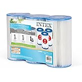 INTEX 29003E Type A Pool Filter Cartridge: for INTEX Filter Pumps – Easy-to-Clean – Dacron Paper – Efficient Filtration – 3 P