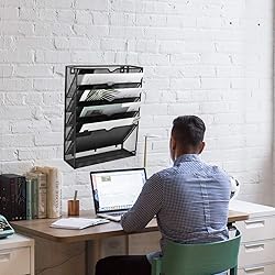 EASEPRES Mesh Wall File Organizer 5 Tier Vertical