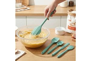 Silicone Baking Spatula Set 5-PCS, Non-stick Kitchen Tools with Heat Resistant Scraper, Spatula, and Spreader for Cooking and