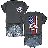 UYIQL 4th of July Shirt Women 250 Years American Anniversary Shirt American Flag Stars Fireworks Graphic Tee Tops