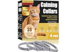 Die-matic Calming Collar for Cats 4-Pack, Adjustable Water Proof Cat Pheromone Collar for Anxiety Relief, Vet-Recommended, 30-Day Stress Relief Grey