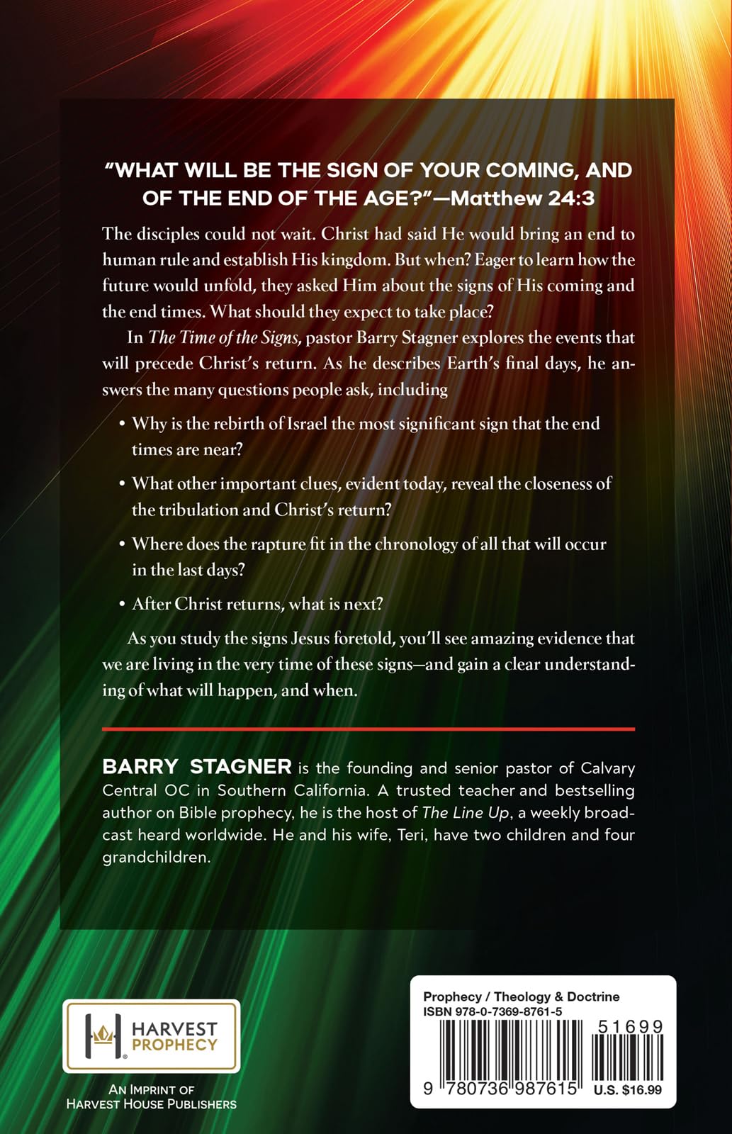 The Time of the Signs: A Chronology of Earth's Final Events