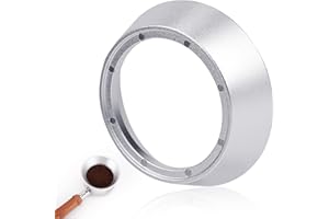 54mm Espresso Dosing Funnel, Sturdy Magnetic Aluminum Portafilter Ring Compatible with Portafilters